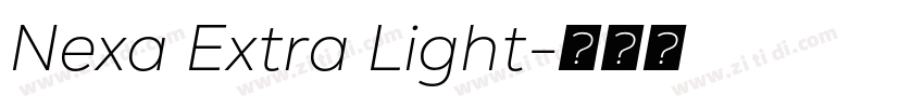 Nexa Extra Light字体转换